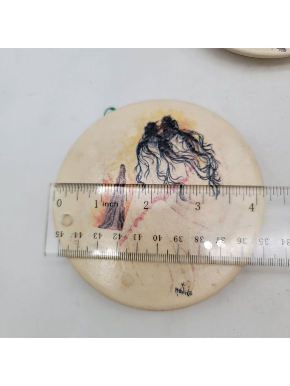 William B. Rabbit Native American Sandstone Coaster Set of 2 - Picture 7 of 7